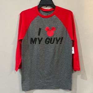 Disney Parks Women’s “I Love My Guy” Mickey Raglan